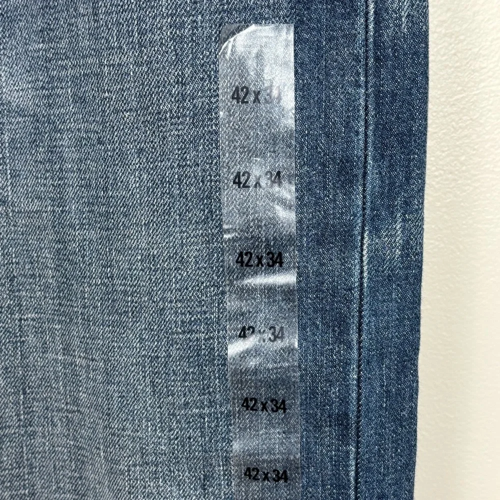 Banana‎ Republic Jeans Mens 42x34 Blue Slim Fit Whiskered 5 Pocket Denim